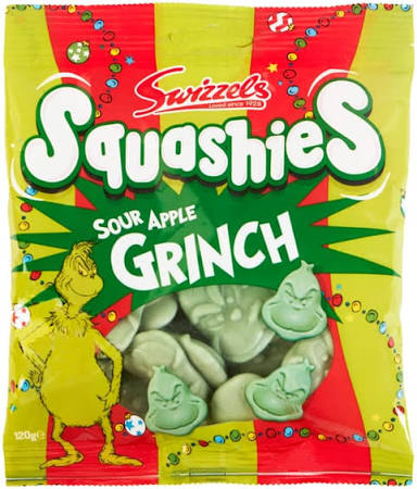 Grinch Swizzles Squashies Sour Apple Flavour 120g Bag